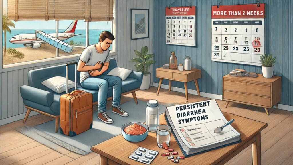 persistent diarrhea after traveling