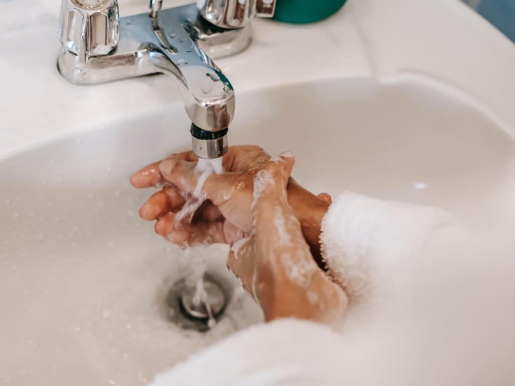washing hands