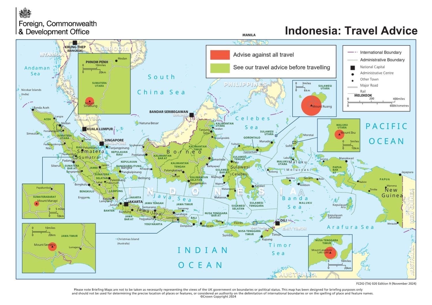 UK Travel Advice for Indonesia