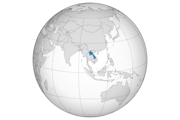 Laos ortho map