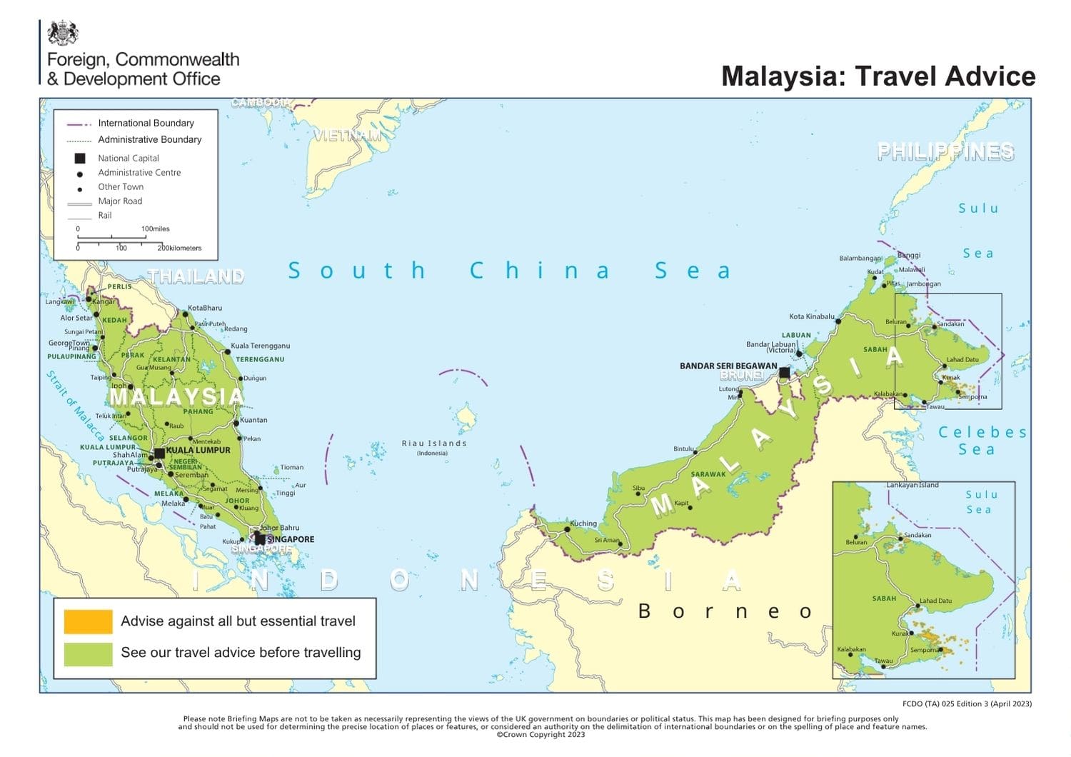 UK Travel Advice for Malaysia