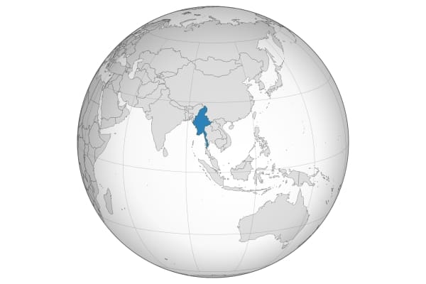 Myanmar ortho map