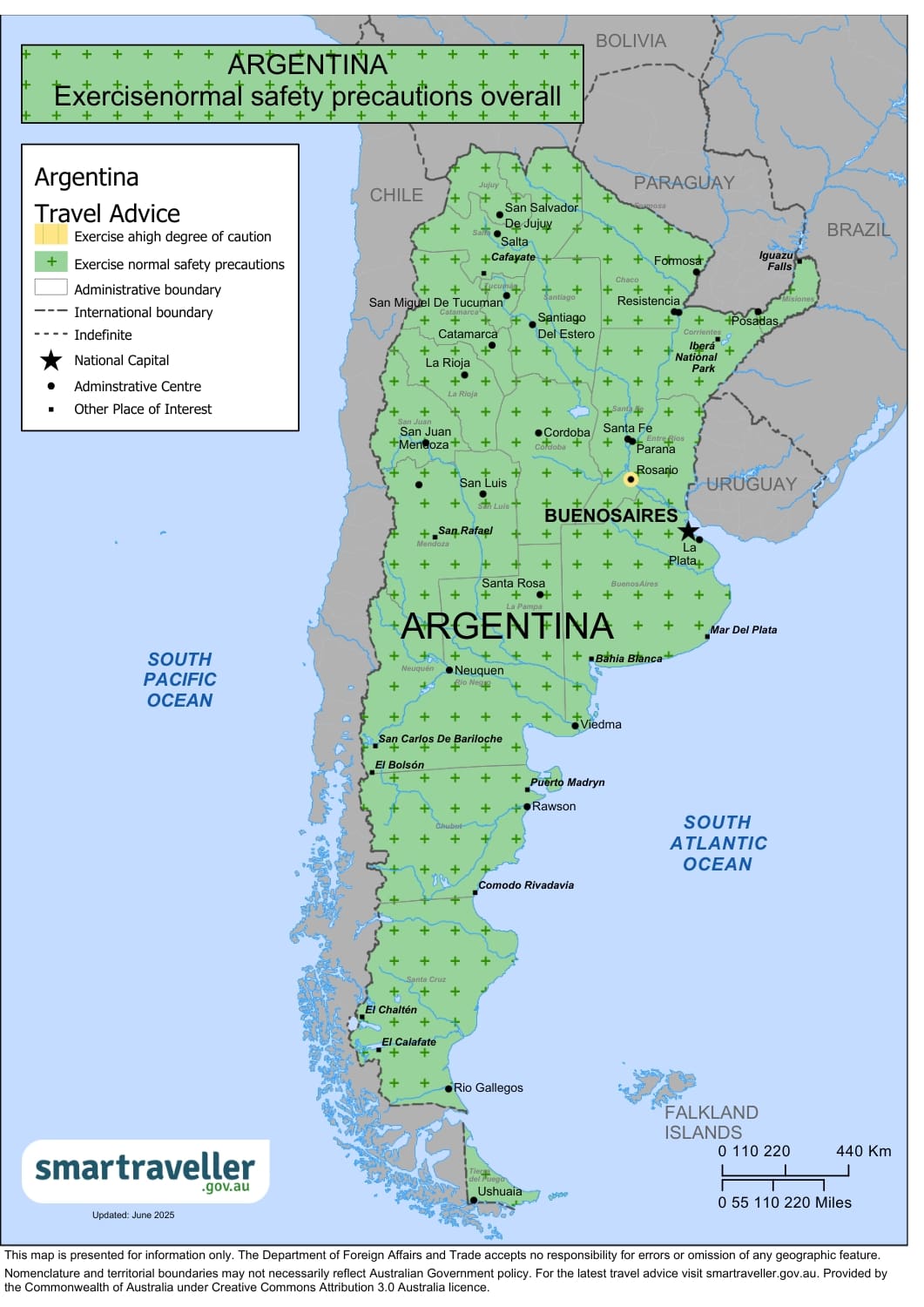 Australian Travel Advice for Argentina