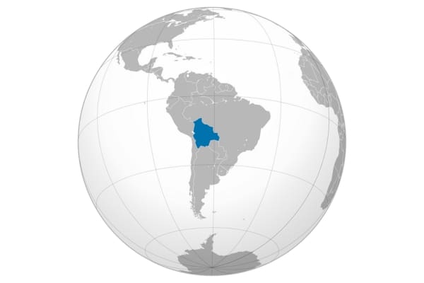 Bolivia ortho map