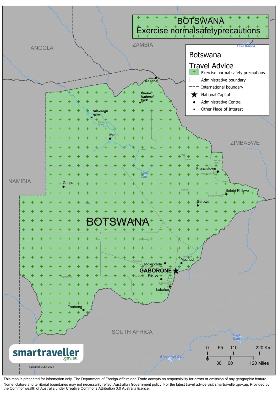 Australian Travel Advice for Botswana