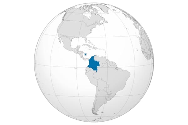 Colombia ortho map