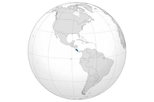 Costa Rica ortho map