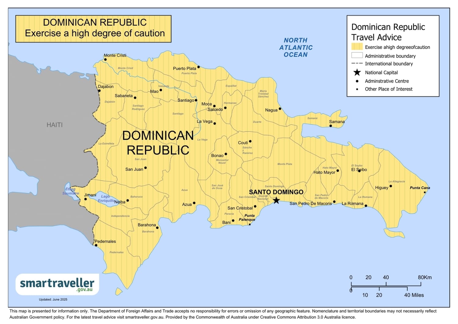 Australian Travel Advice for Dominican republic