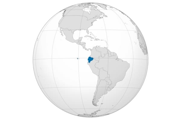 Ecuador ortho map