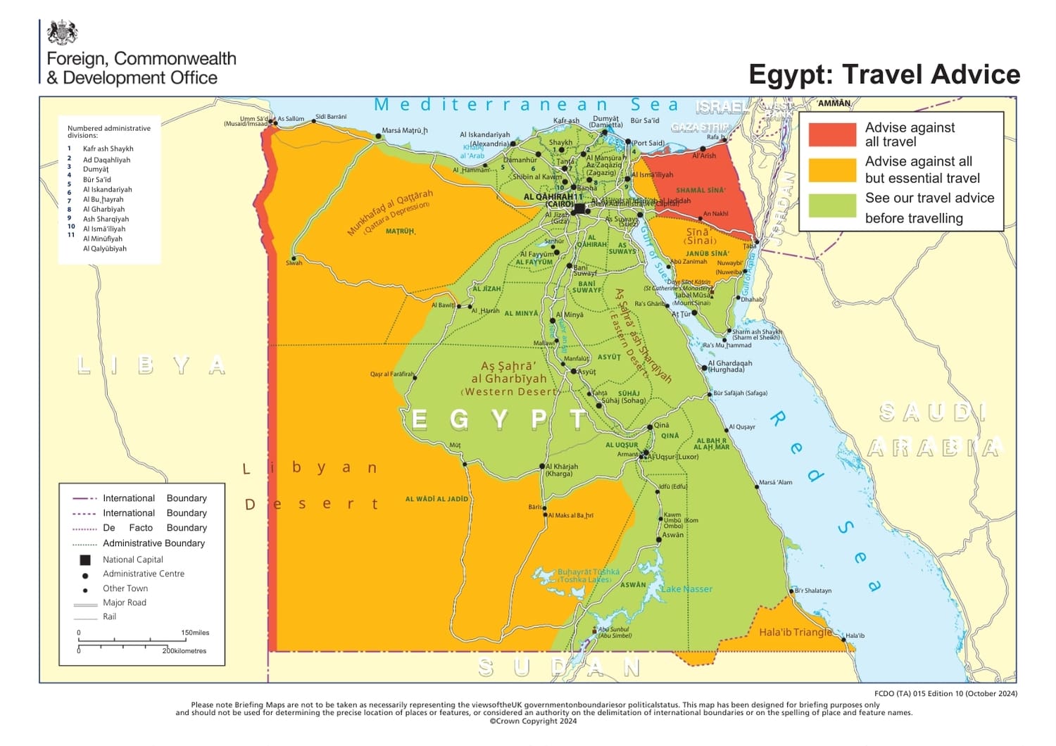 UK Travel Advice for Egypt