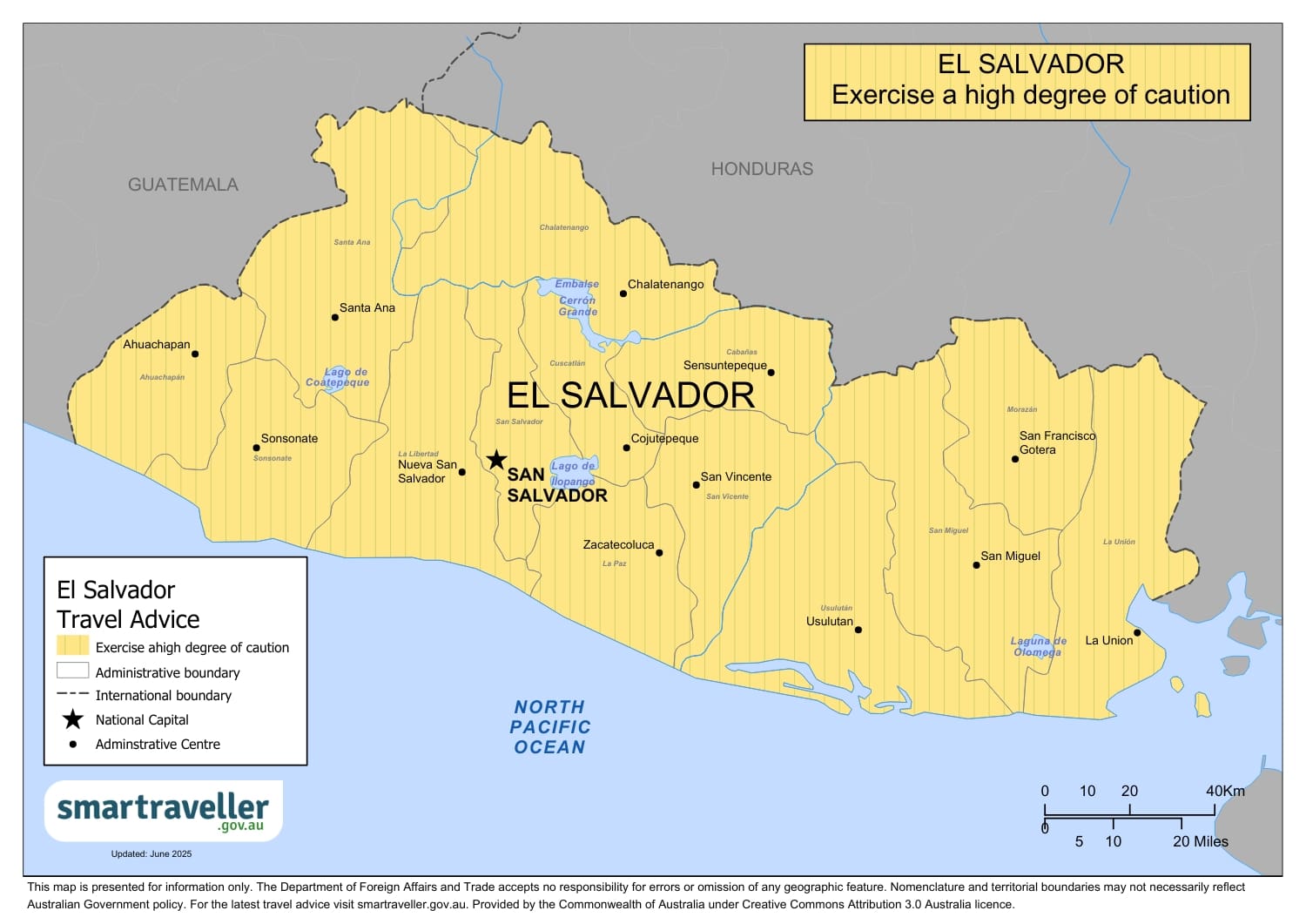 Australian Travel Advice for El Salvador