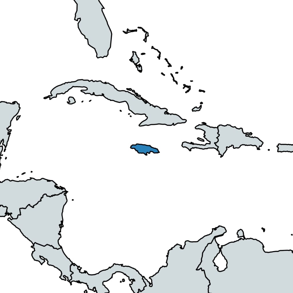 Jamaica map