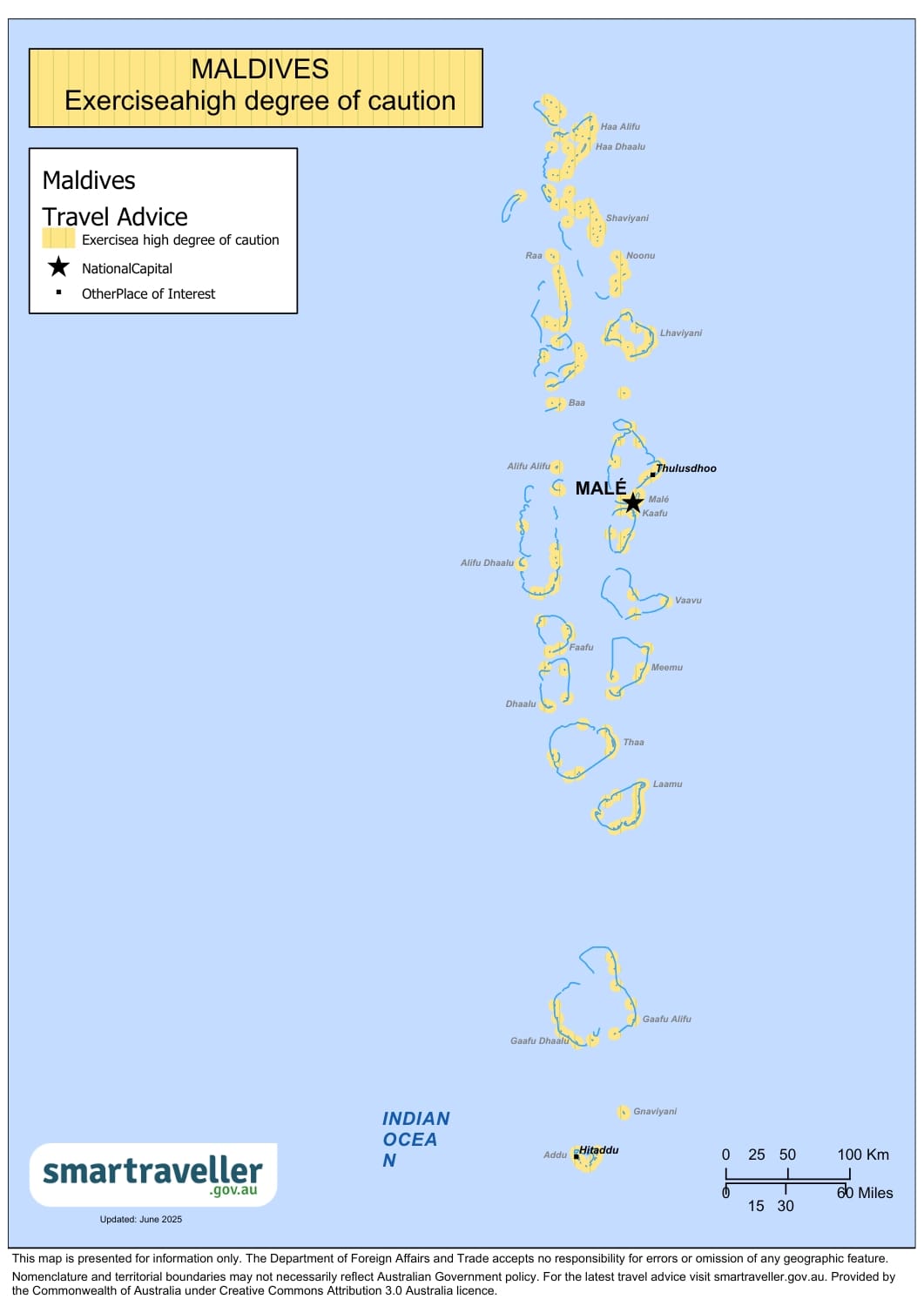 Australian Travel Advice for Maldives