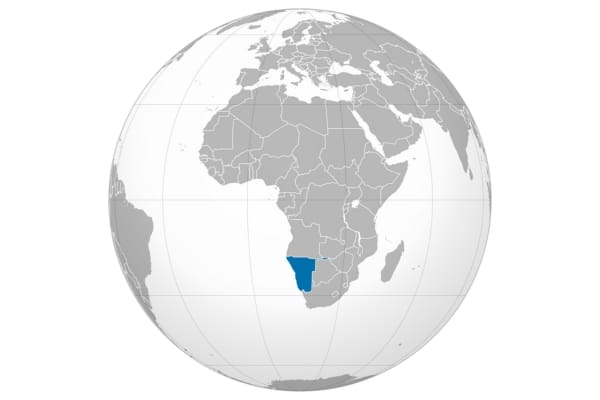 Namibia ortho map