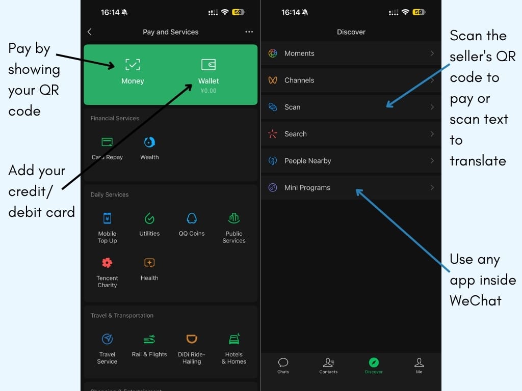 WeChat instructions