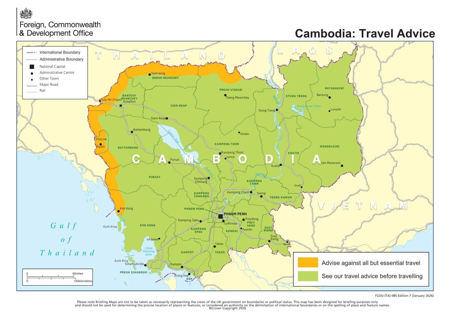 UK Travel Advice for Cambodia