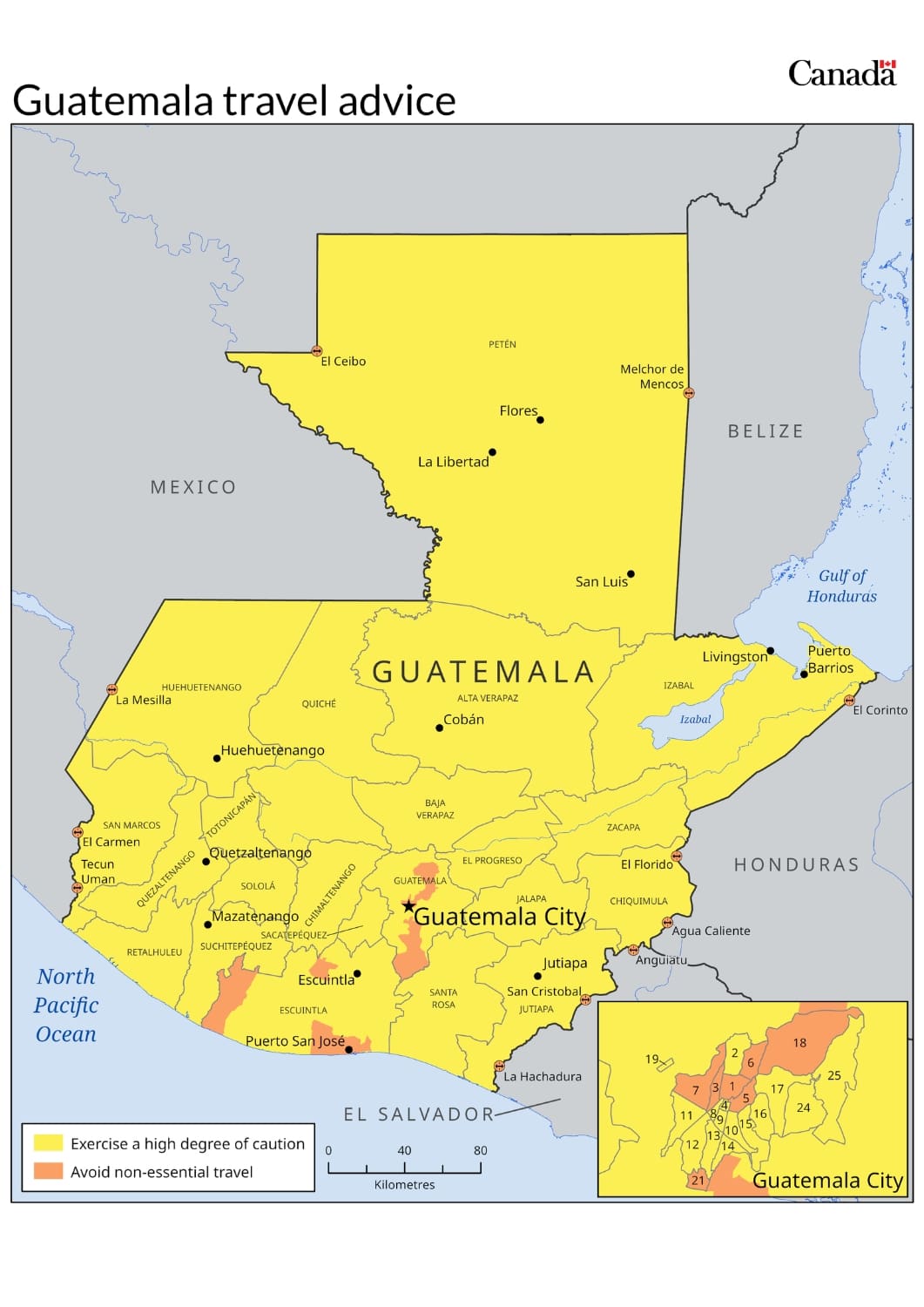 Canadian Travel Advice for Guatemala
