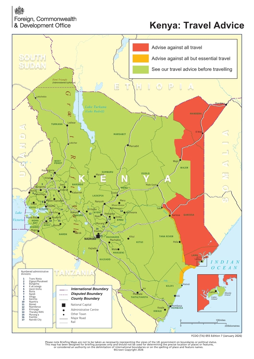 UK Travel Advice for Kenya