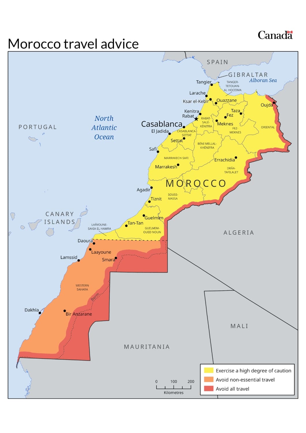 Canadian Travel Advice for Morocco